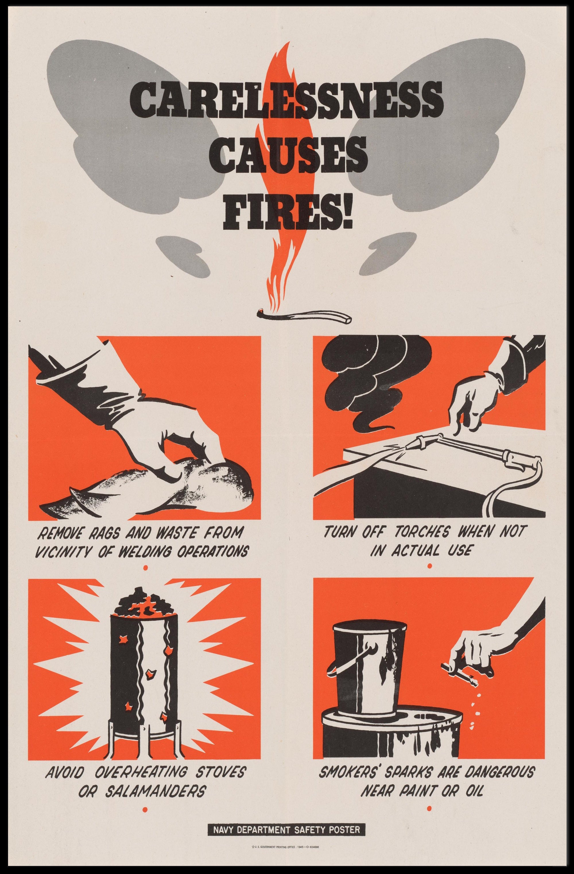Fire Safety Warning Poster PosterGoat