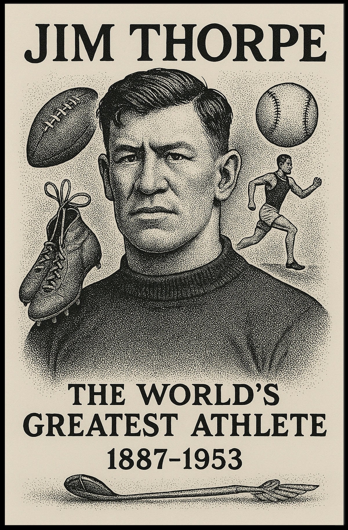Celebrating Jim Thorpe The Worlds Greatest Athlete Jim Thorpe Poster
