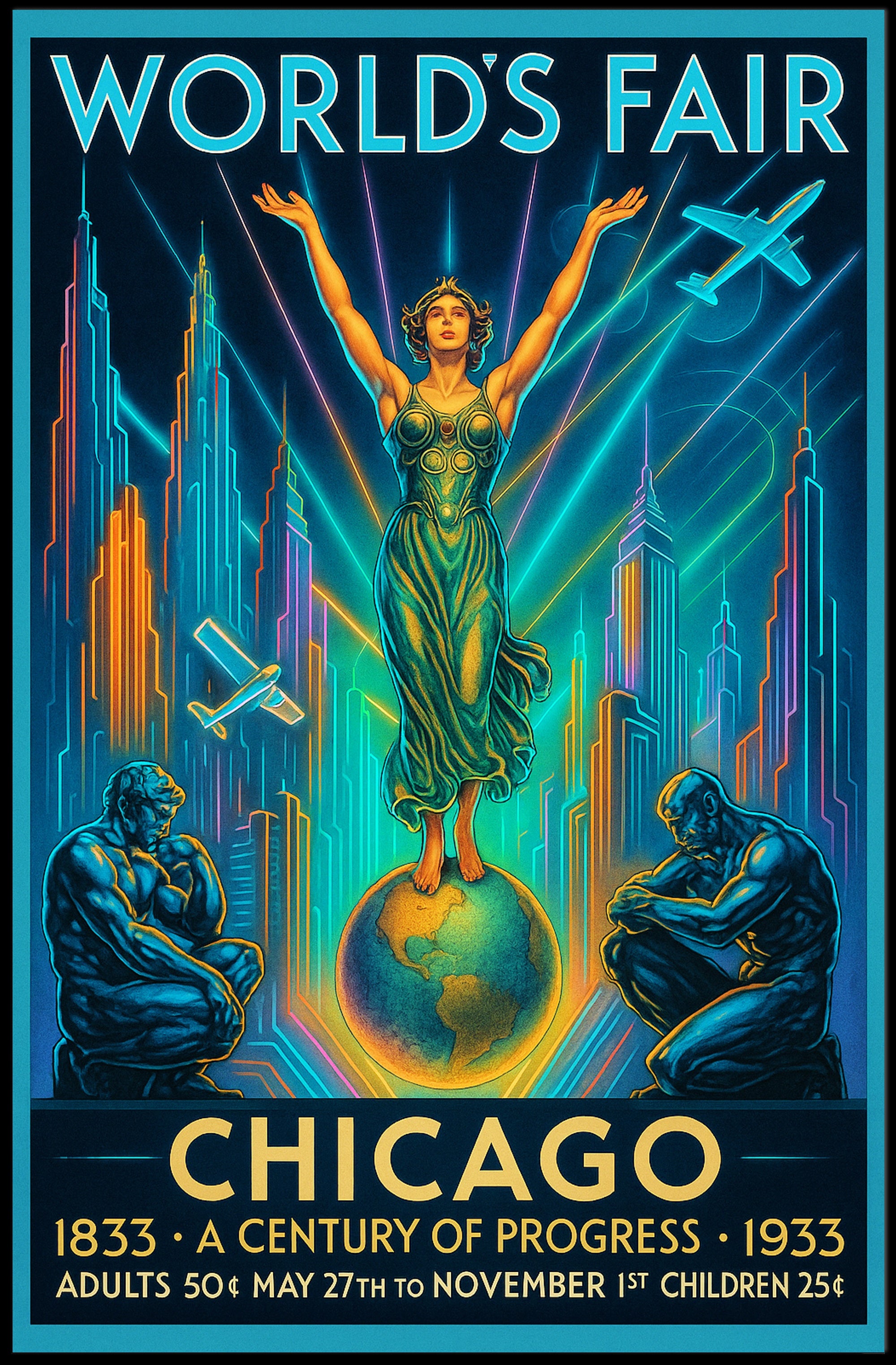 Chicago World's Fair A Century of Progress Poster PosterGoat