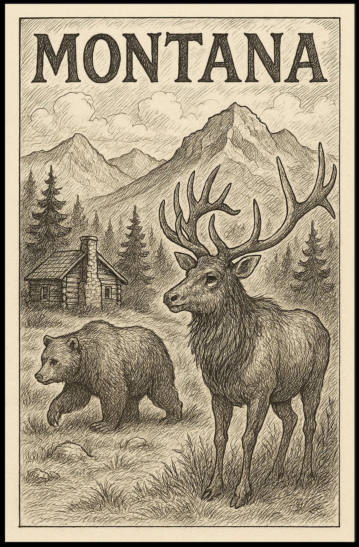 Montana Wilderness Poster
