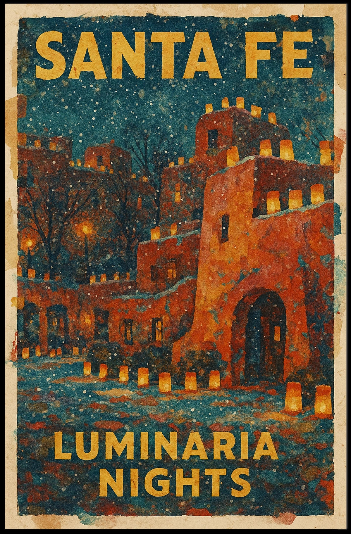 Santa Fe Luminaria Nights Poster