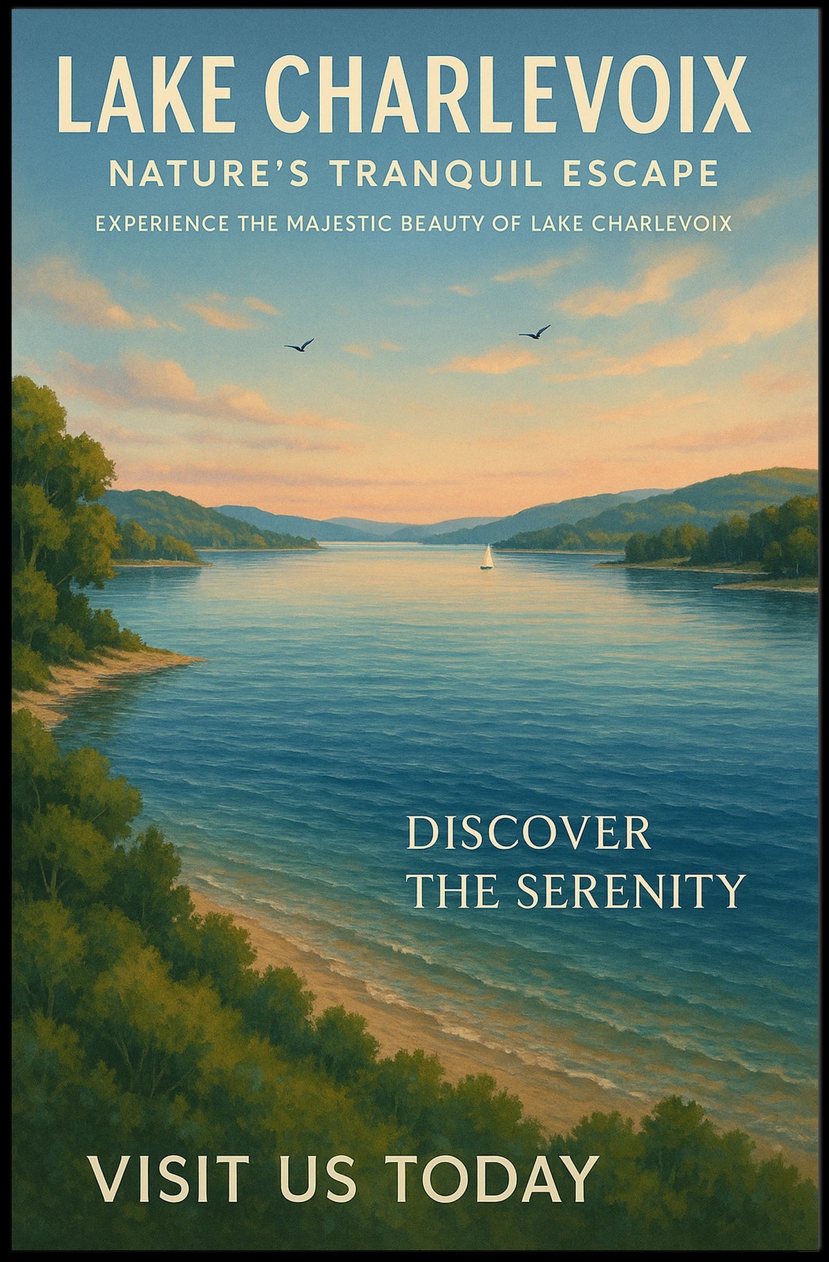 Lake Charlevoix NatureS Tranquil Poster