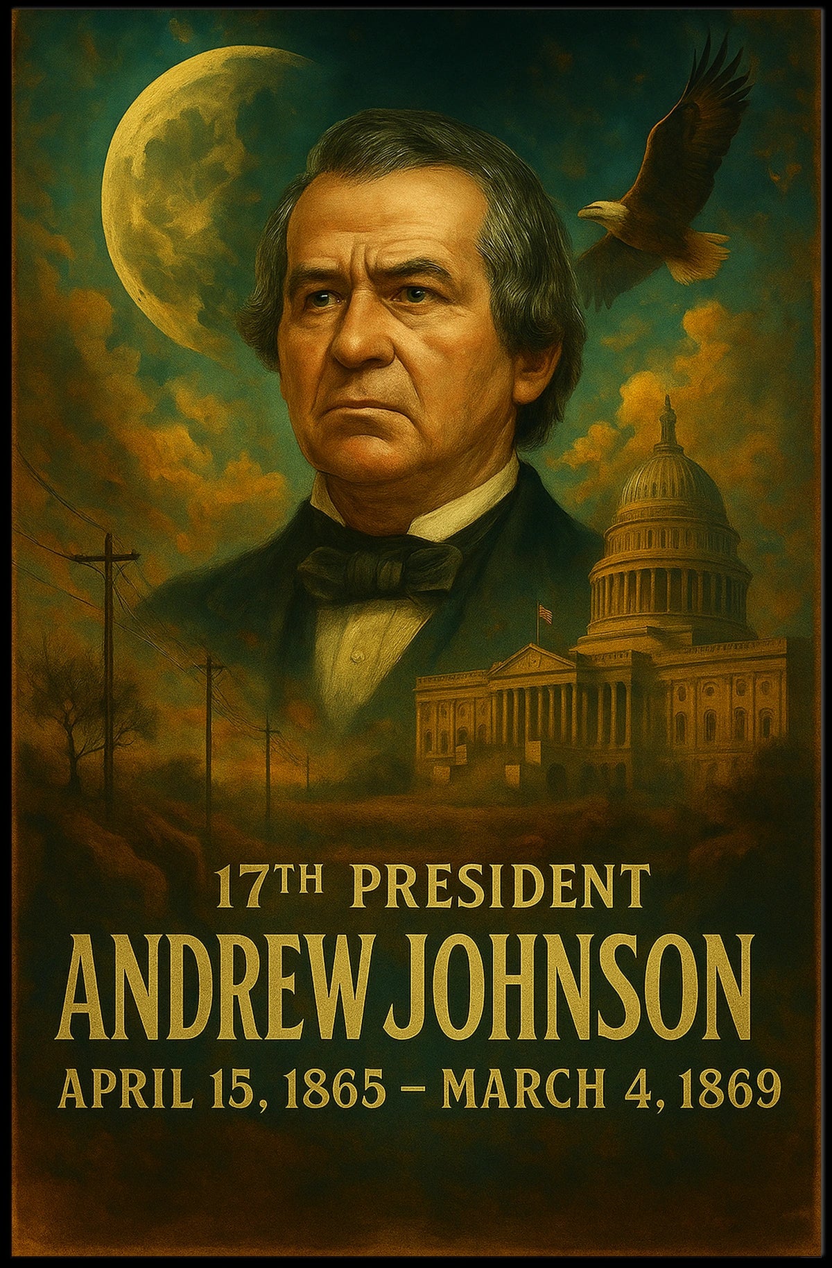 Andrew Johnson 17Th President Poster