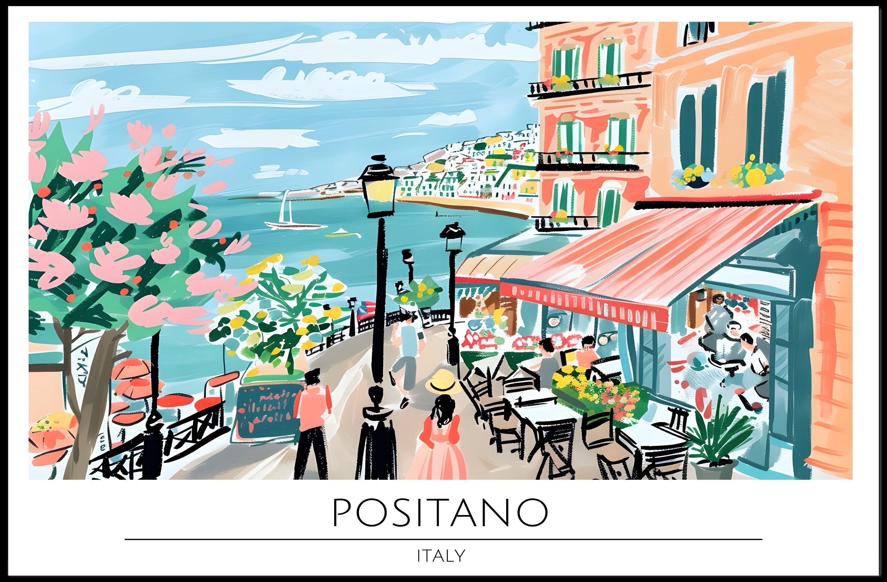 Scenic Positano Poster PosterGoat