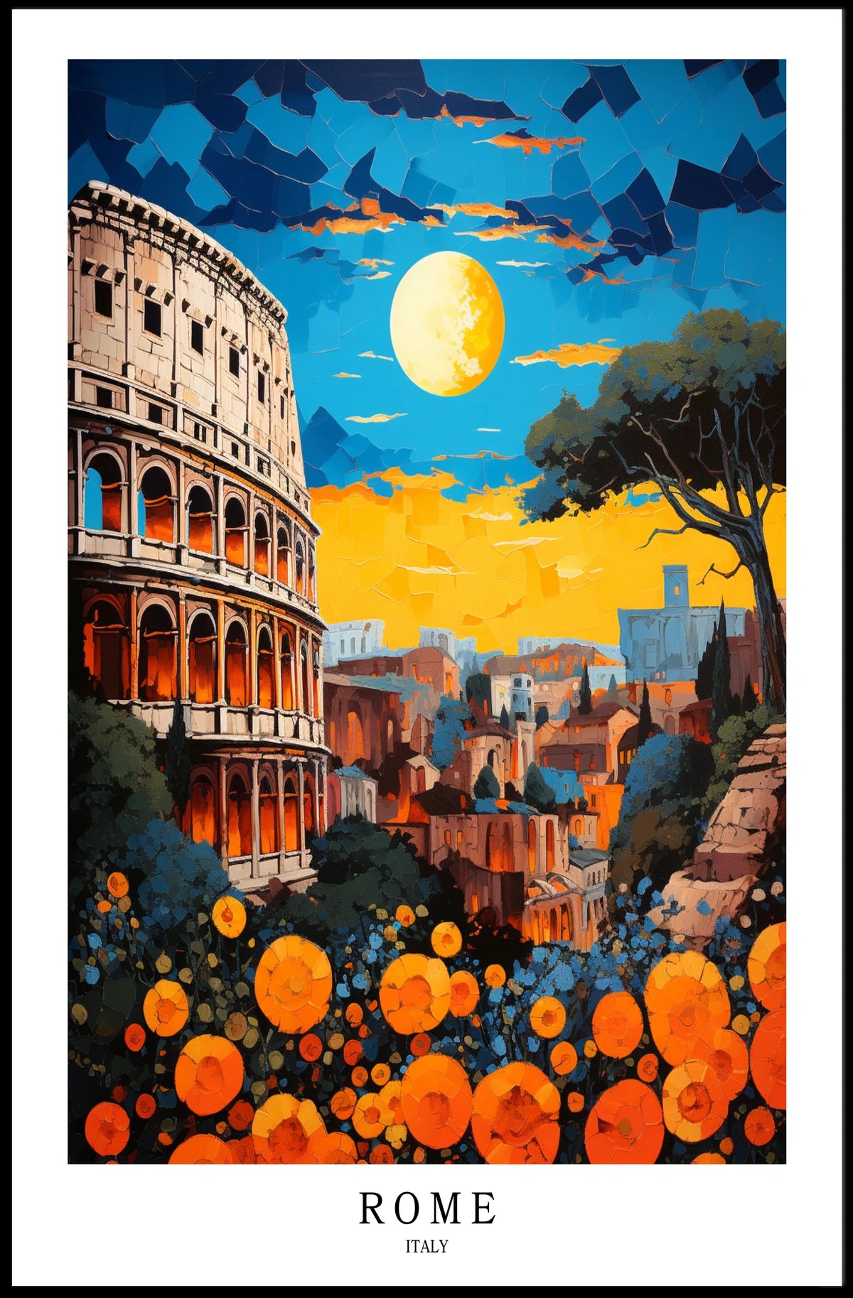 Rome A Vibrant Cityscape Poster