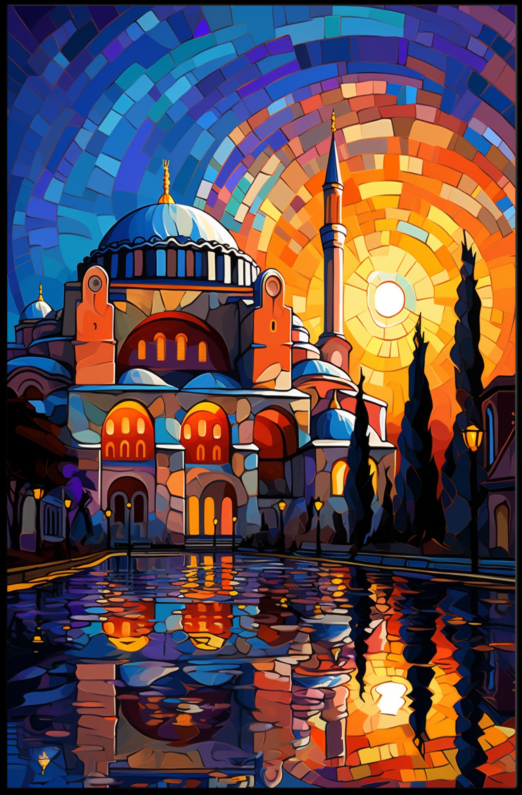 Radiant Reflections Of Architecture Poster