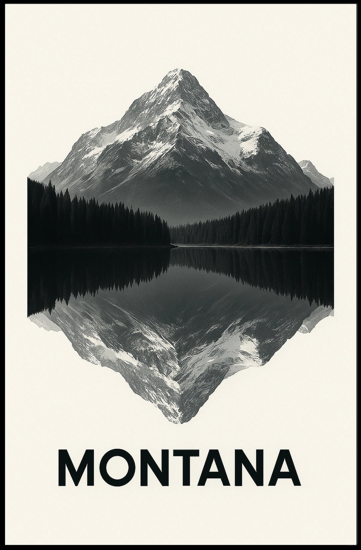 Montana Mountain Reflection Poster