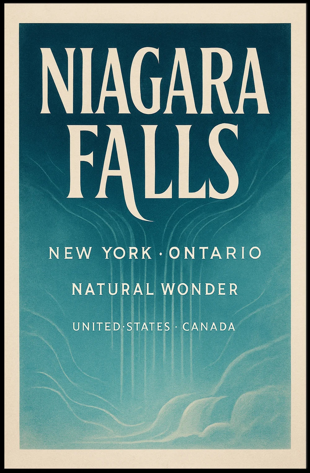 Niagara Falls Vintage Travel Art Poster PosterGoat
