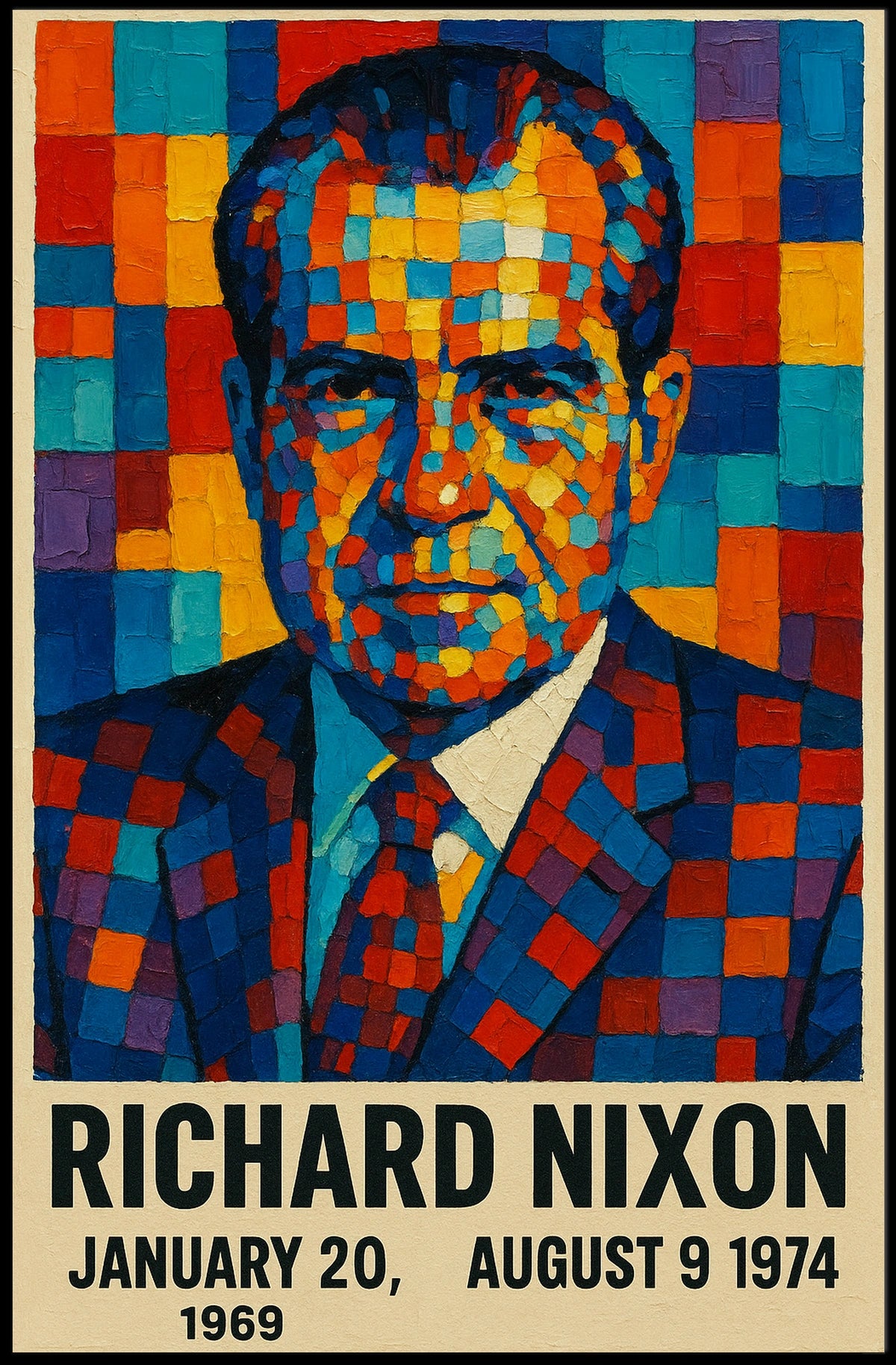 Richard Nixon Presidential Tenure Poster