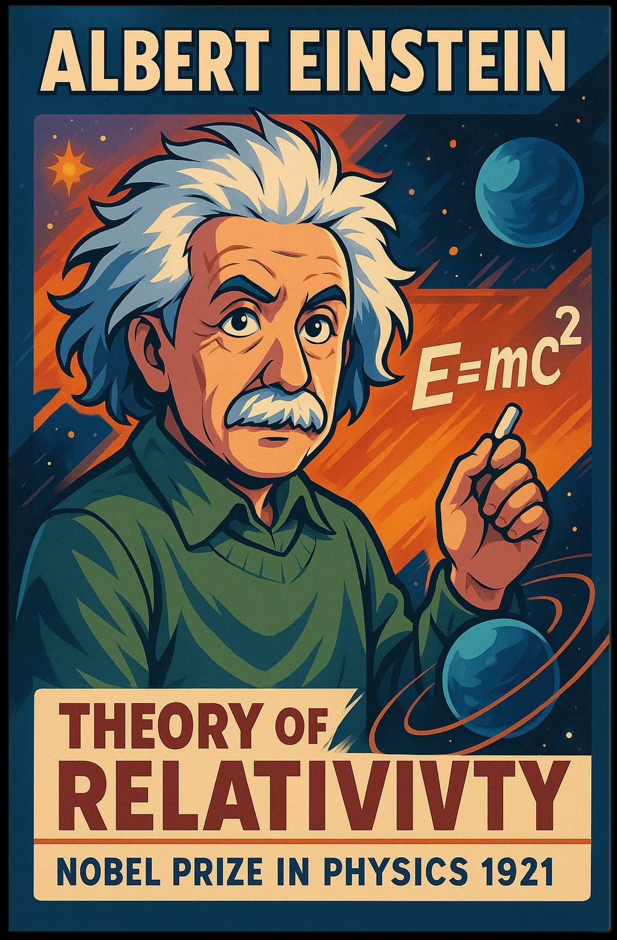 Albert Einstein Theory Of Relativity Poster