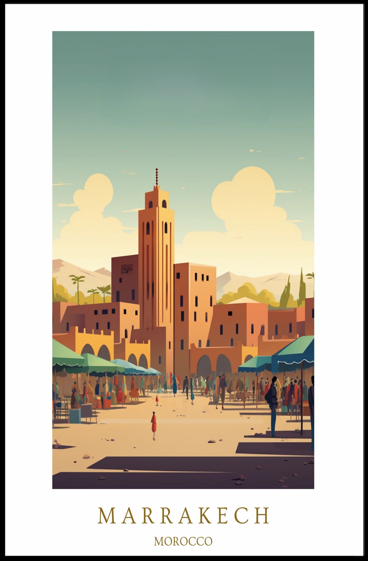 Marrakech A Vibrant Cityscape Poster