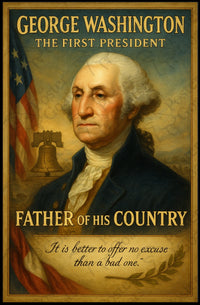 George Washington Patriotic Historical Presidential Poster