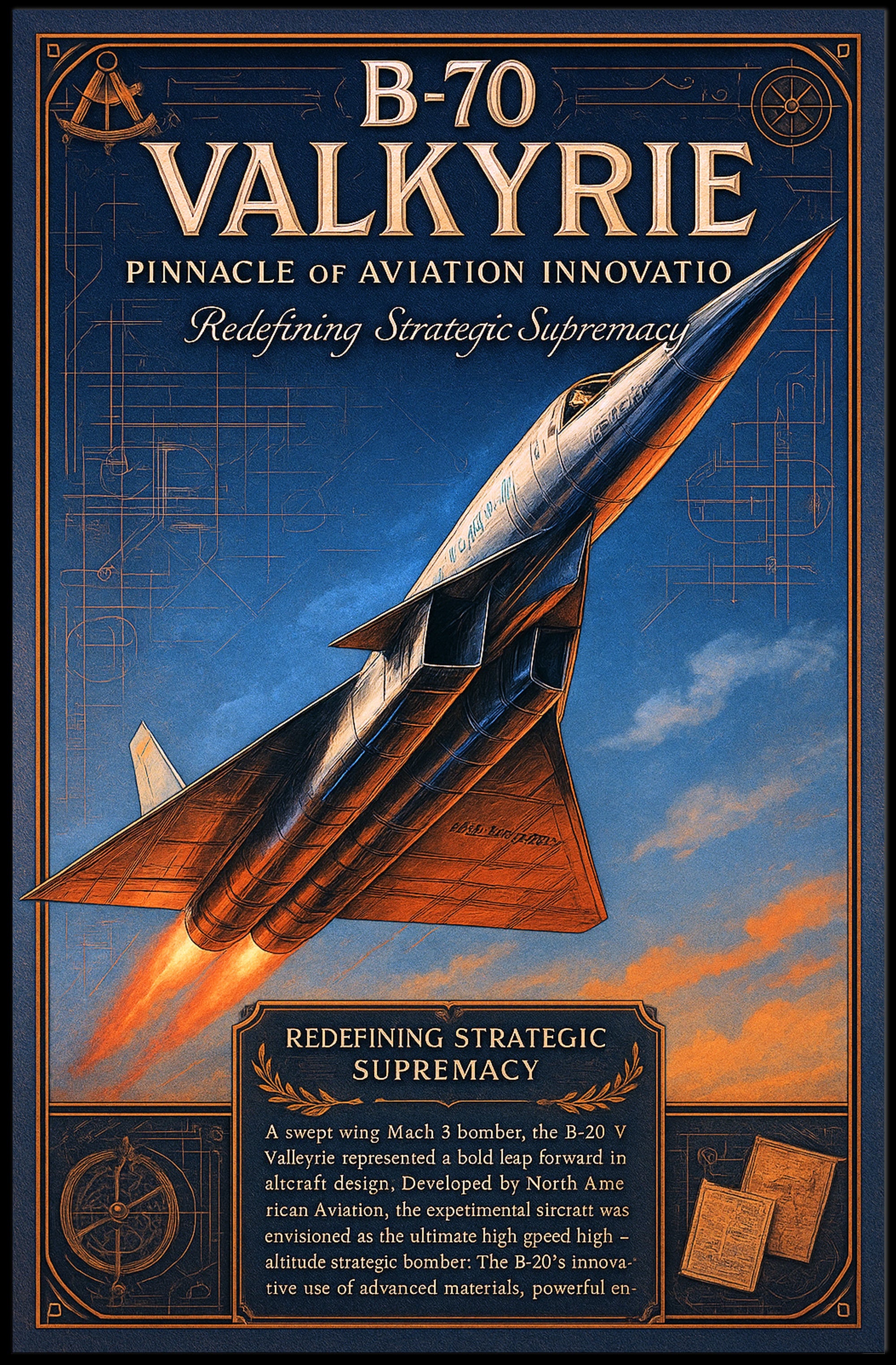 B-70 Valkyrie Pinnacle of Aviation Innovation Poster