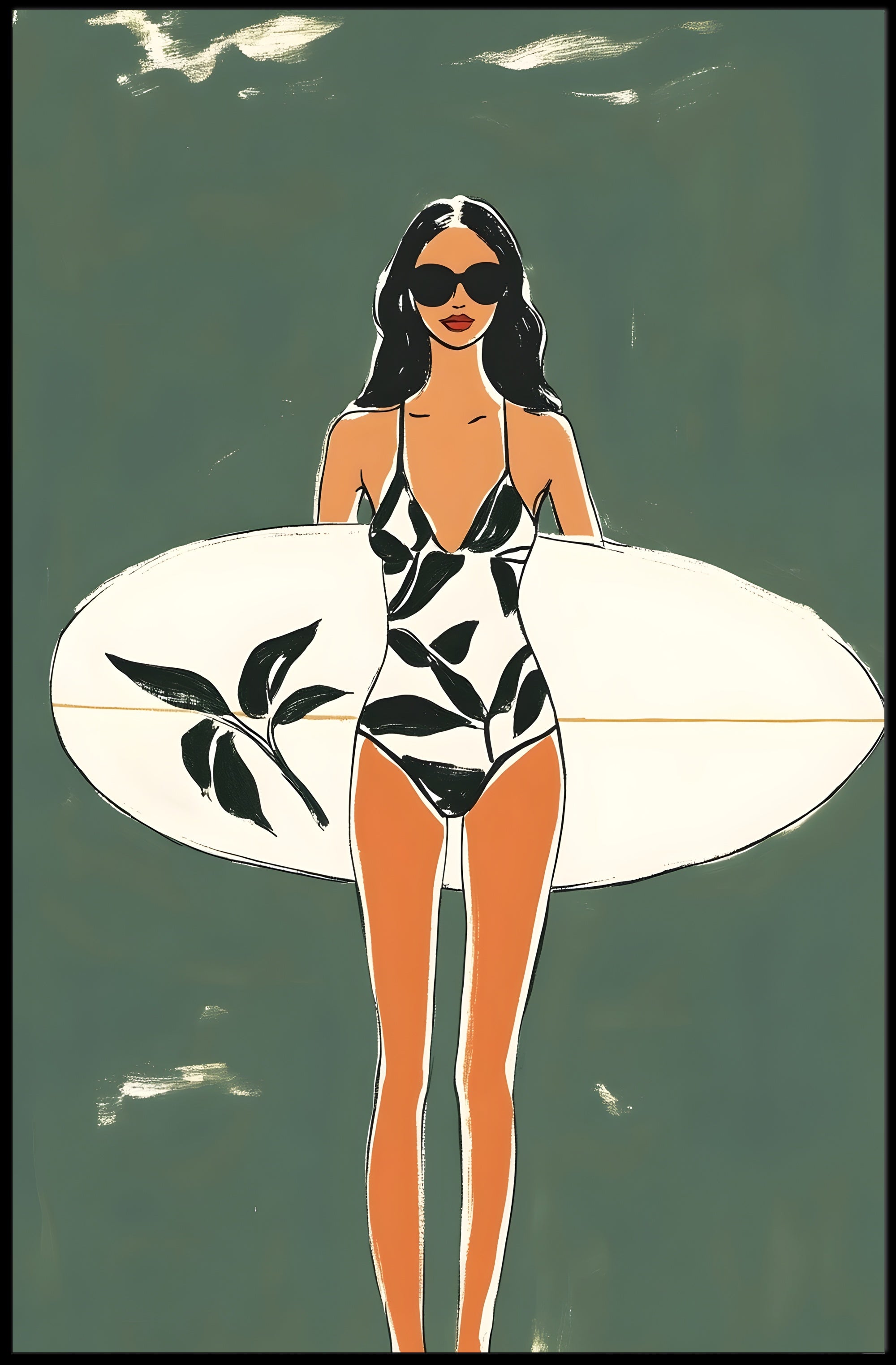 Surf Chic Poster Modern Beach Wall Art Print