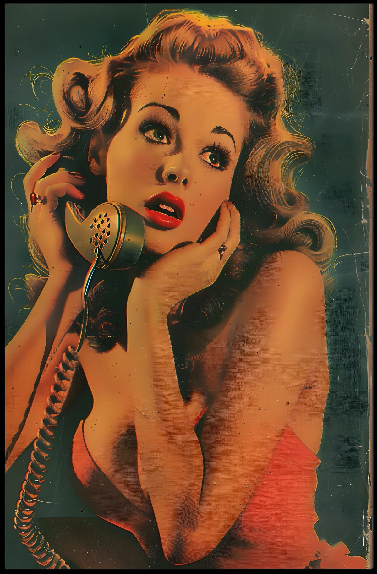 Vintage Glamour Call Poster