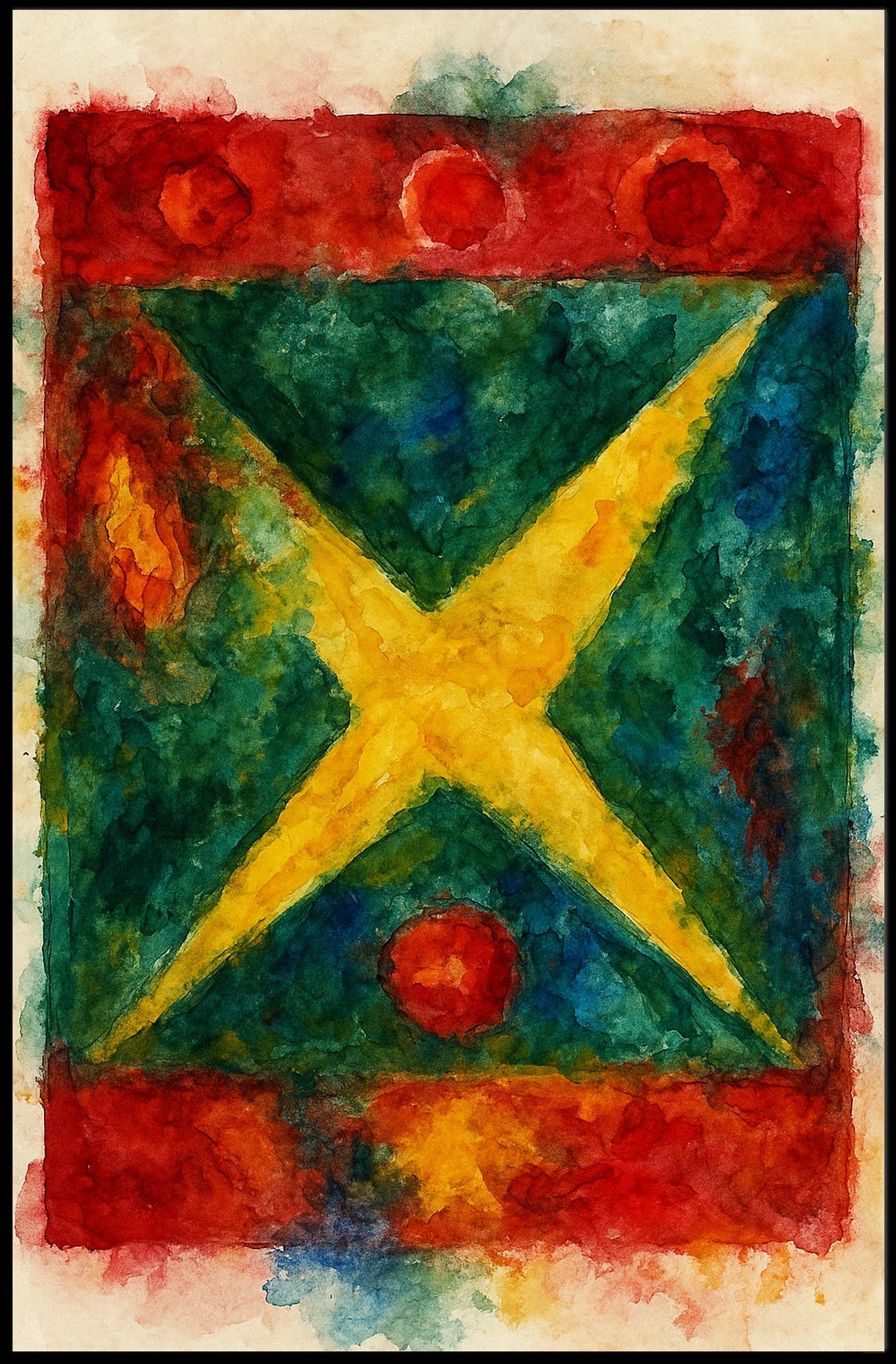 Abstract Watercolor Composition Poster