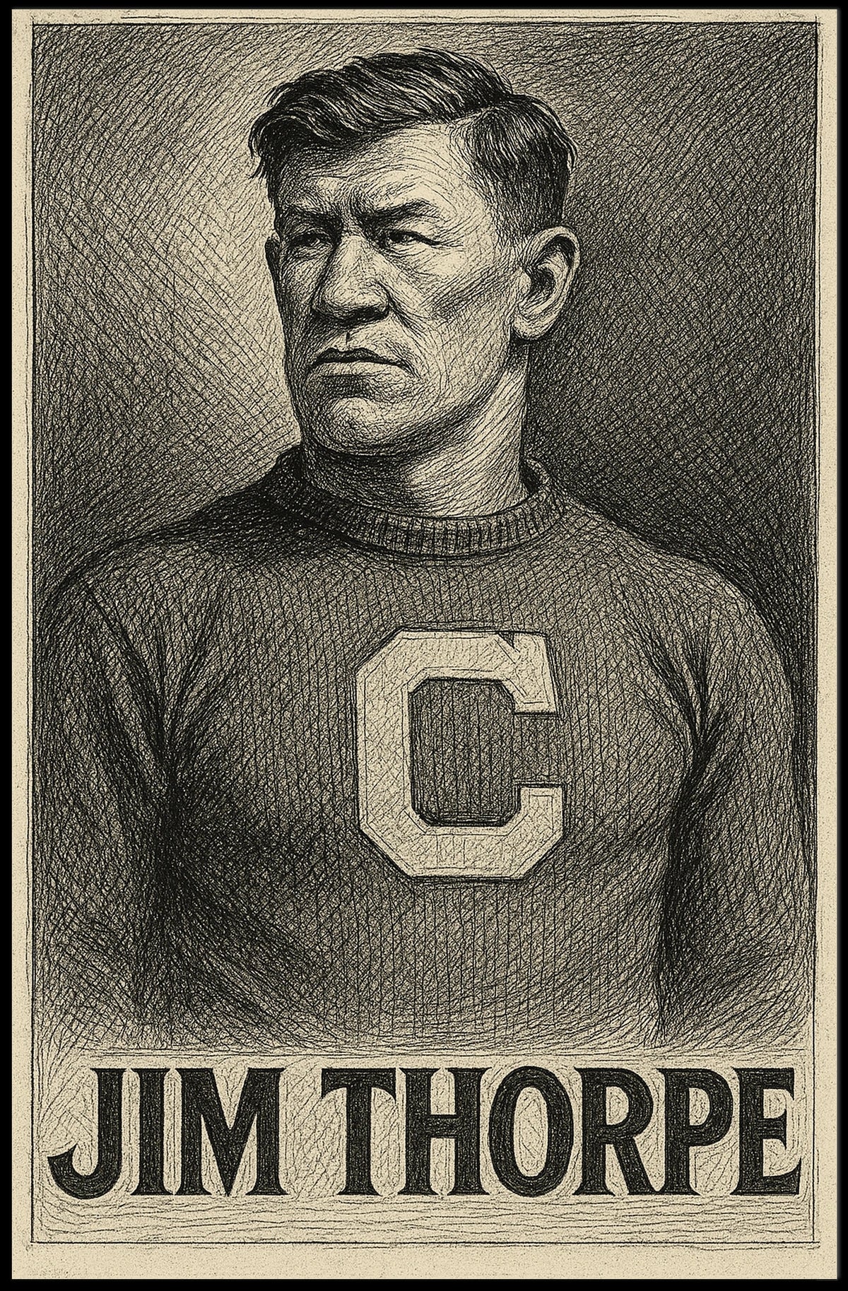 Jim Thorpe Portrait Poster