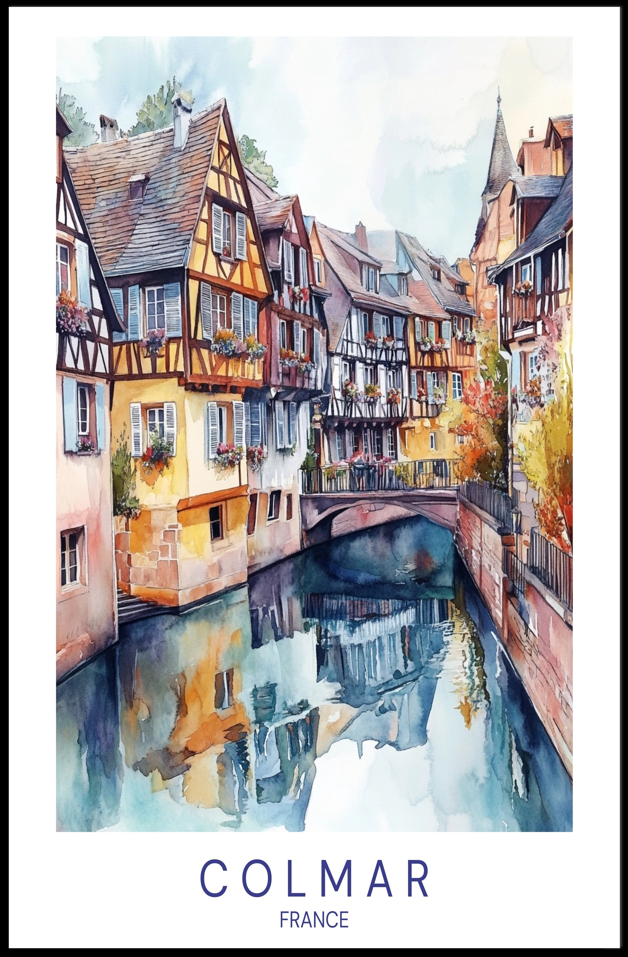 Colmar's Canal Charm Poster PosterGoat