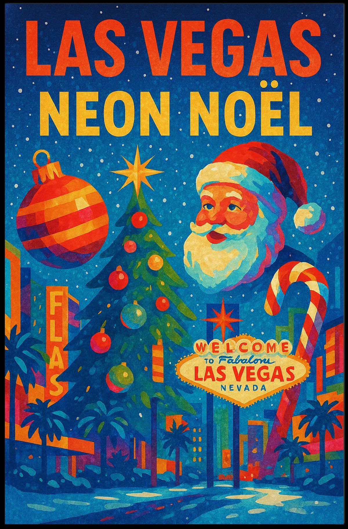Las Vegas Neon Noƫl Poster