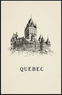 Quebec Architectural Illustration Poster