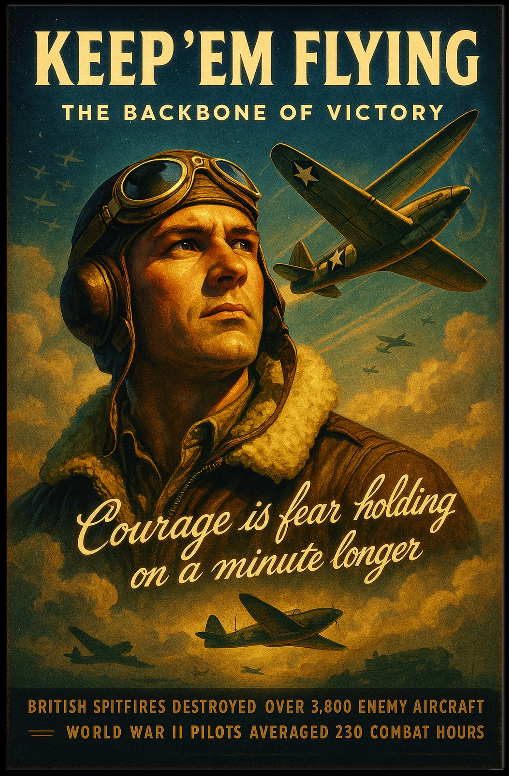 Keep 'Em Flying: The Backbone of Victory Poster