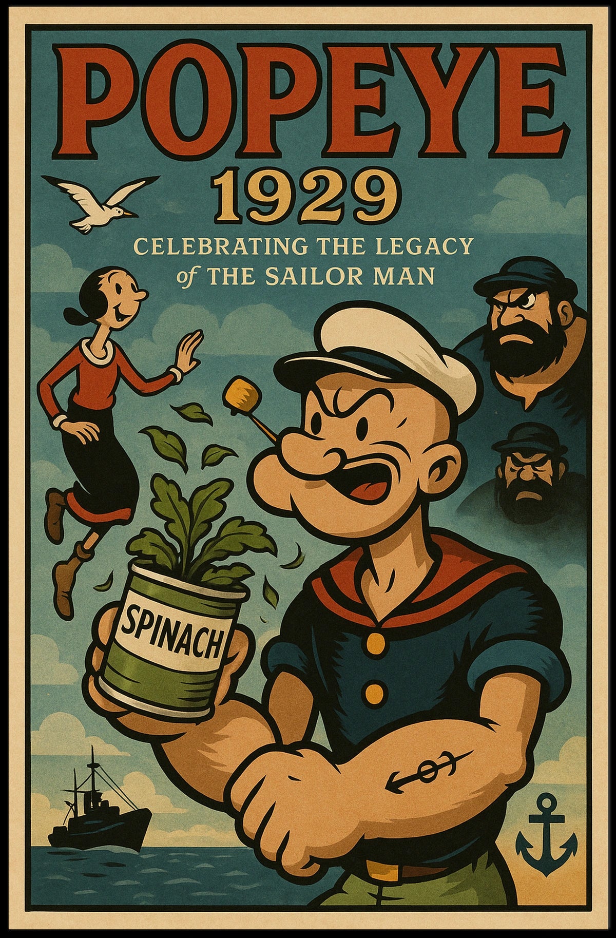 Popeye 1929 Art Poster POP-123