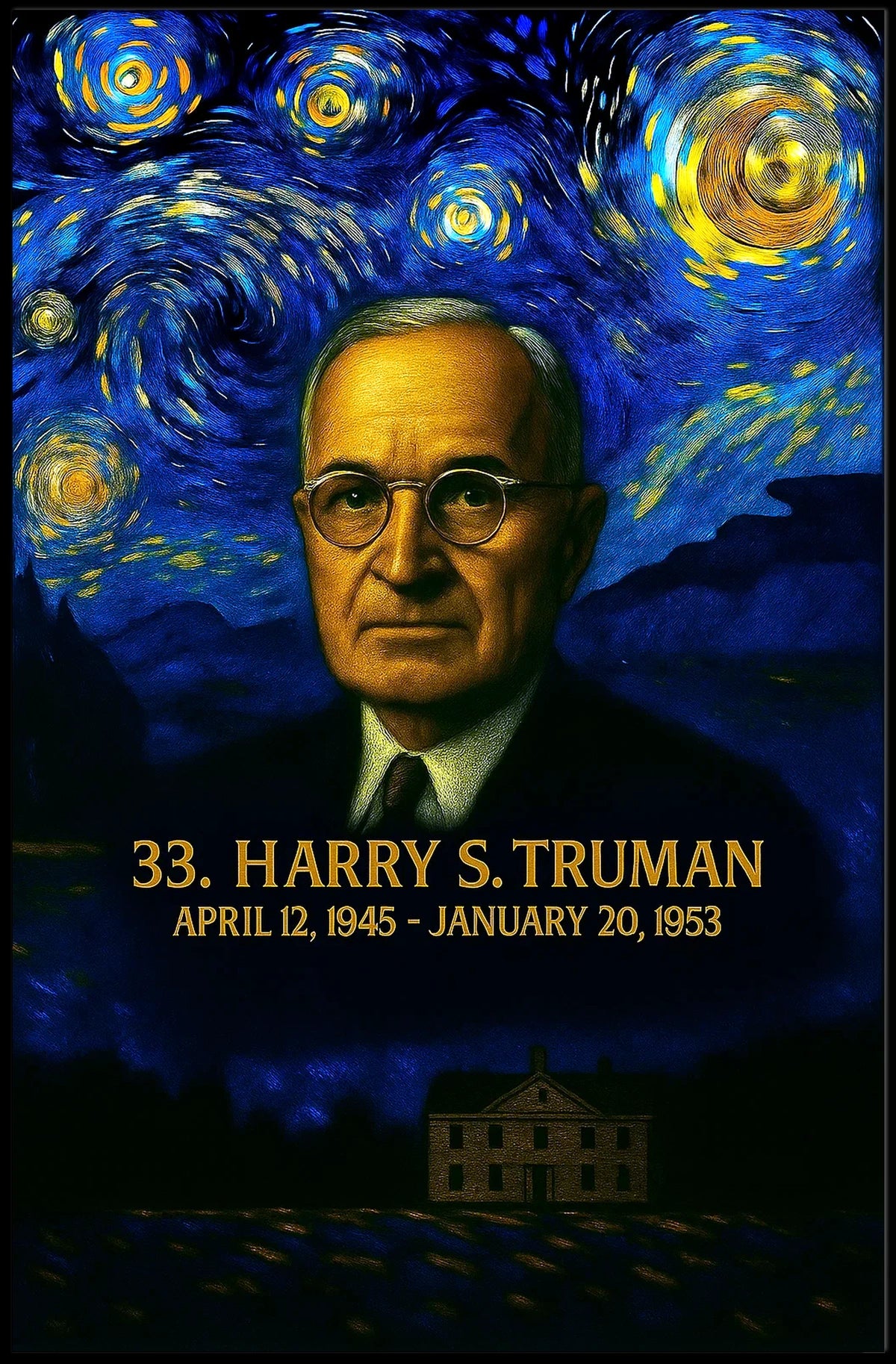 Harry S. Truman 33rd President of the United States Presidential Masterpiece Series Poster