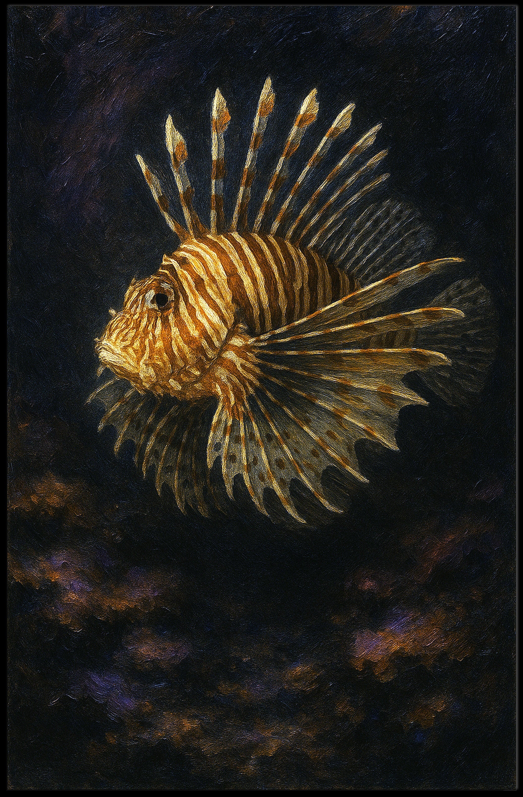 Majestic Lionfish in the Deep Poster PosterGoat