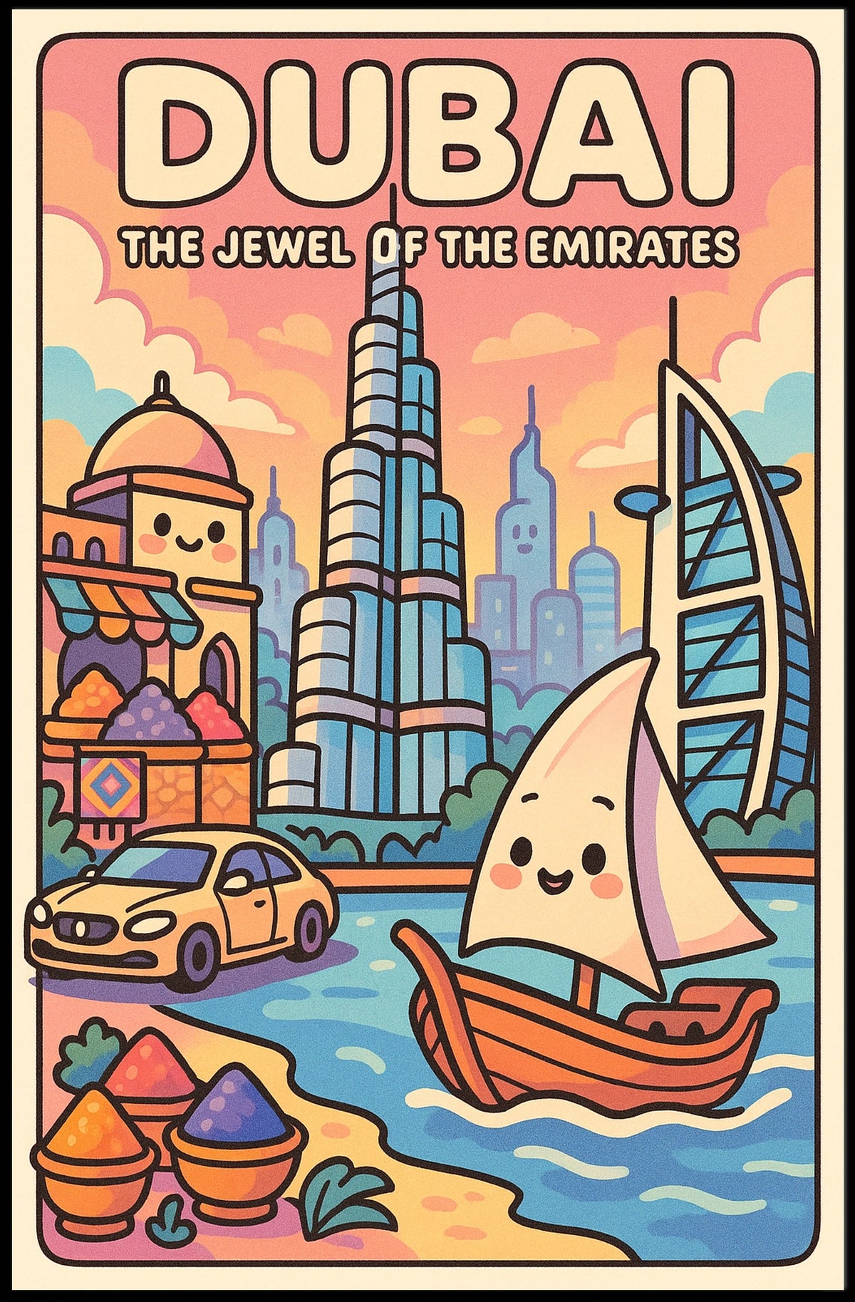 Dubai The Jewel of the Emirates Poster