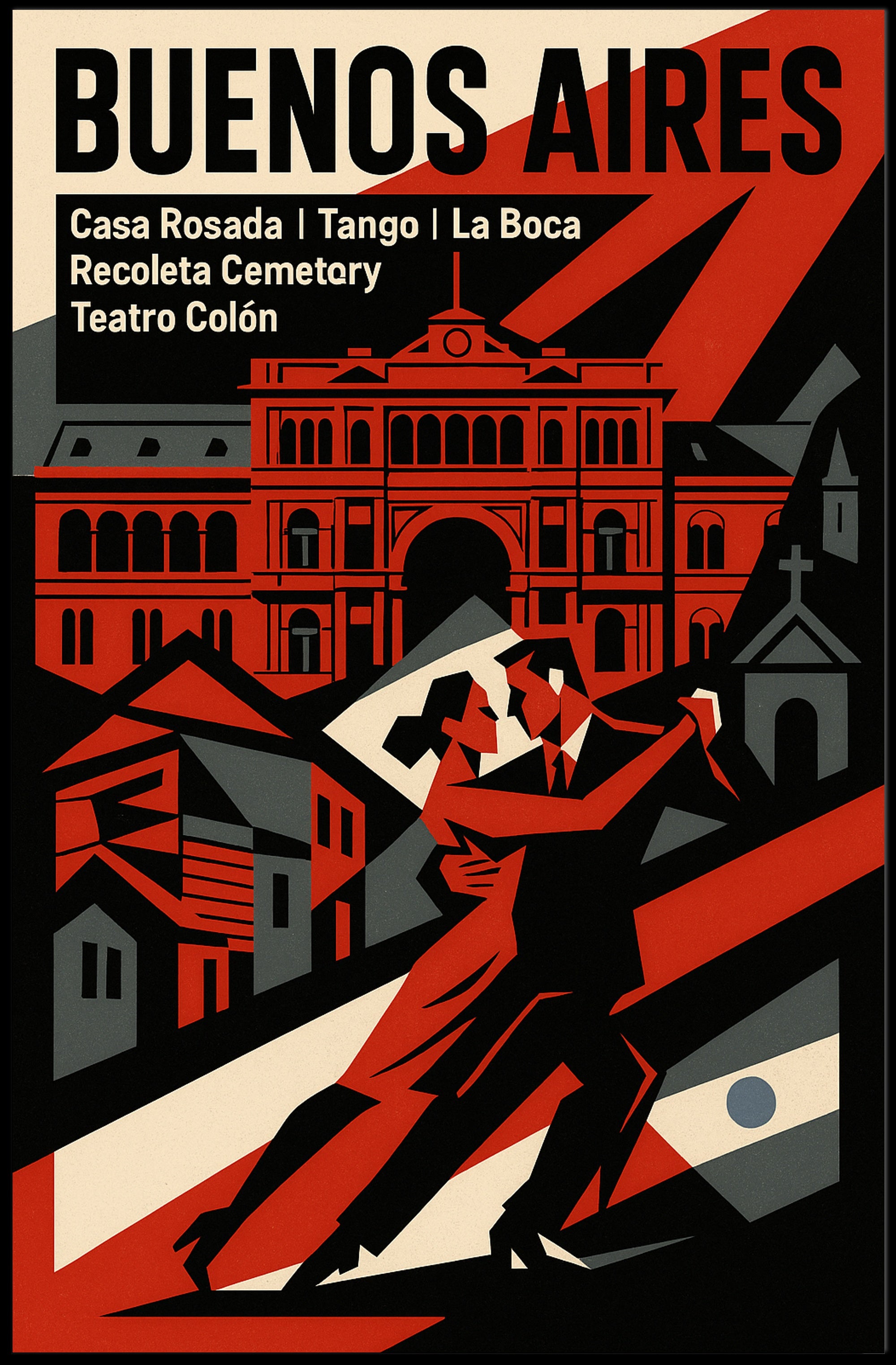 Buenos Aires Highlights Wall Art Print PosterGoat