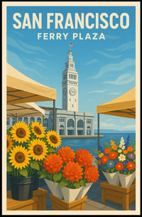 San Francisco Ferry Plaza Poster