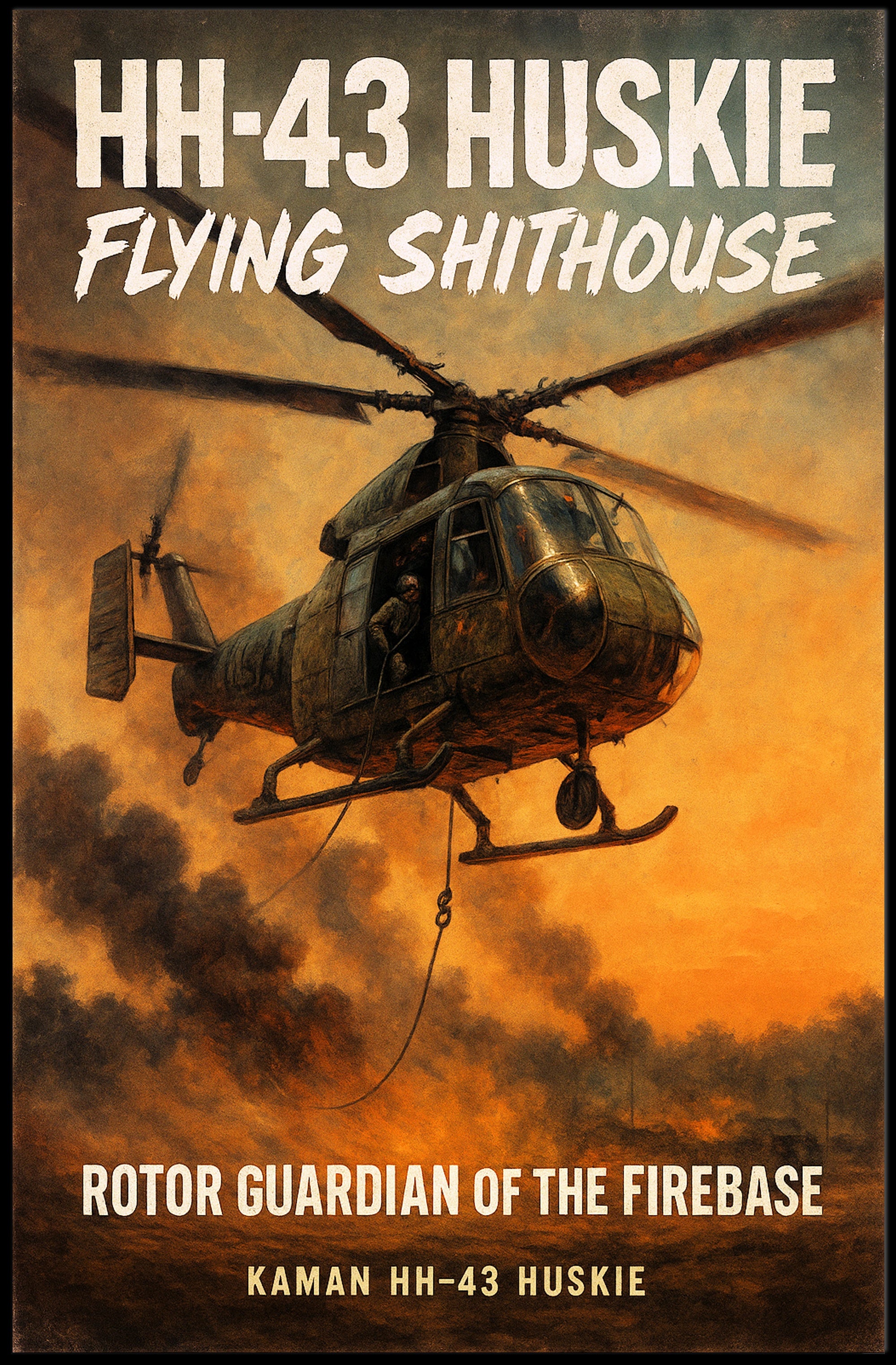 HH-43 Huskie Rotor Guardian of the Firebase Poster PosterGoat