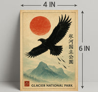Glacier National Park Artistic National Park Poster