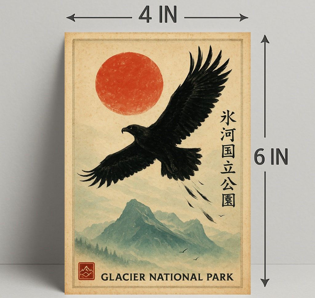 Glacier National Park Artistic National Park Poster