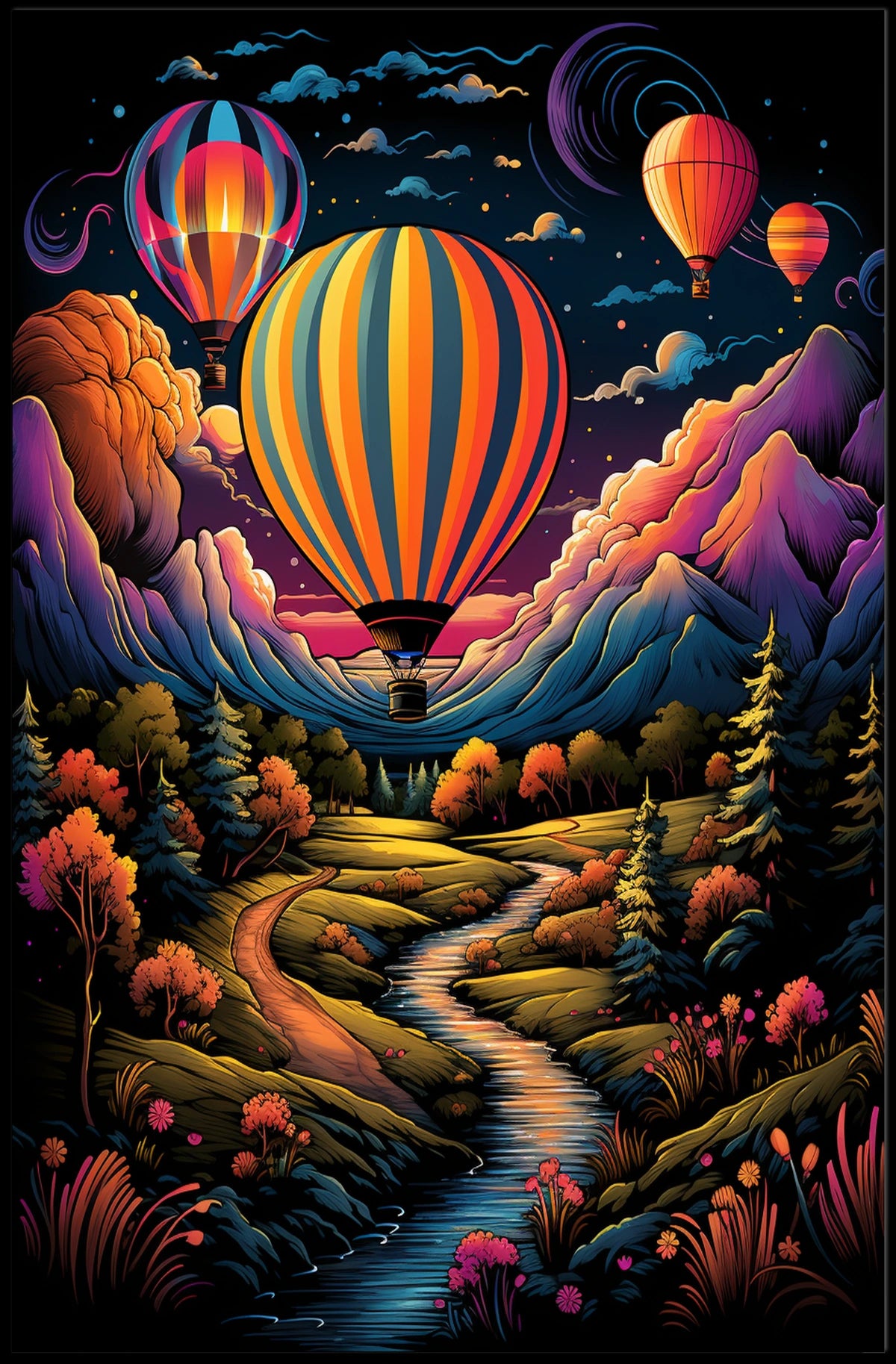 Dreamscape Balloons Poster