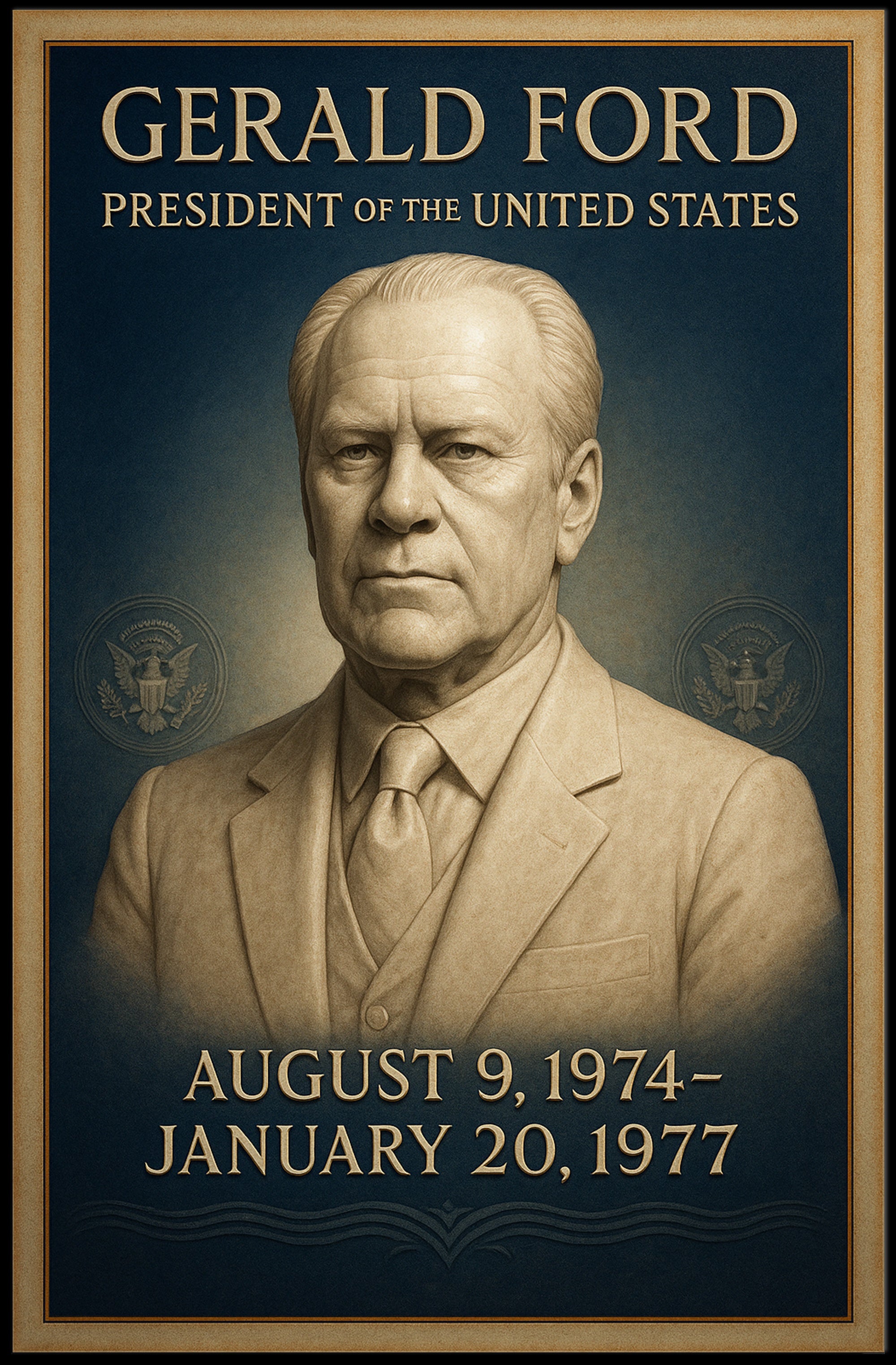 Gerald Ford โ President of the United States Poster PosterGoat