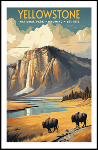 Yellowstone National Park Vintage Poster Print