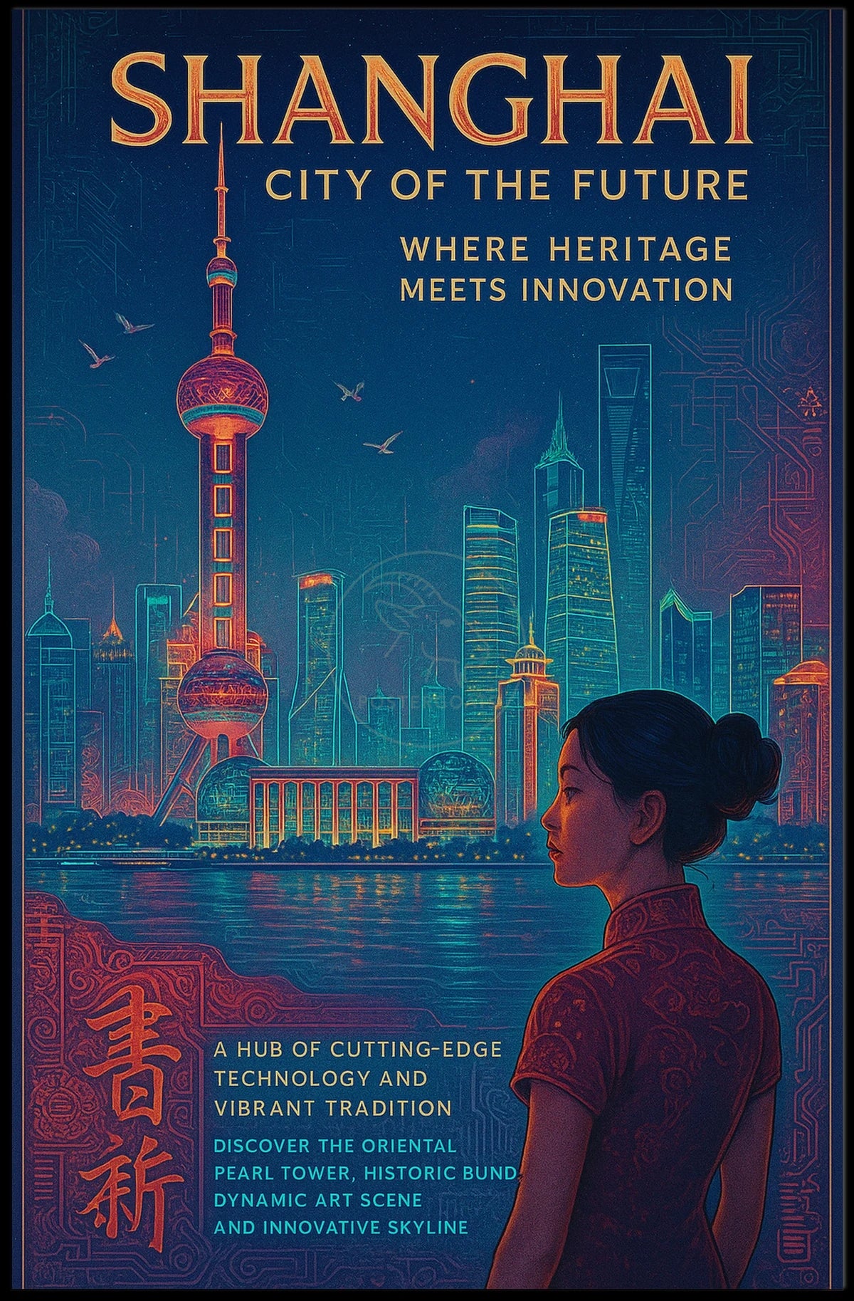 Shanghai City of the Future Urban or Cityscape Poster
