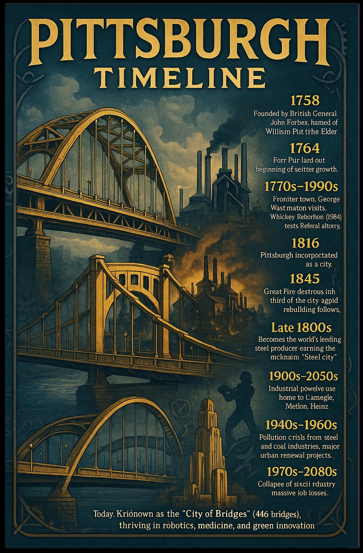 Pittsburgh Timeline Poster