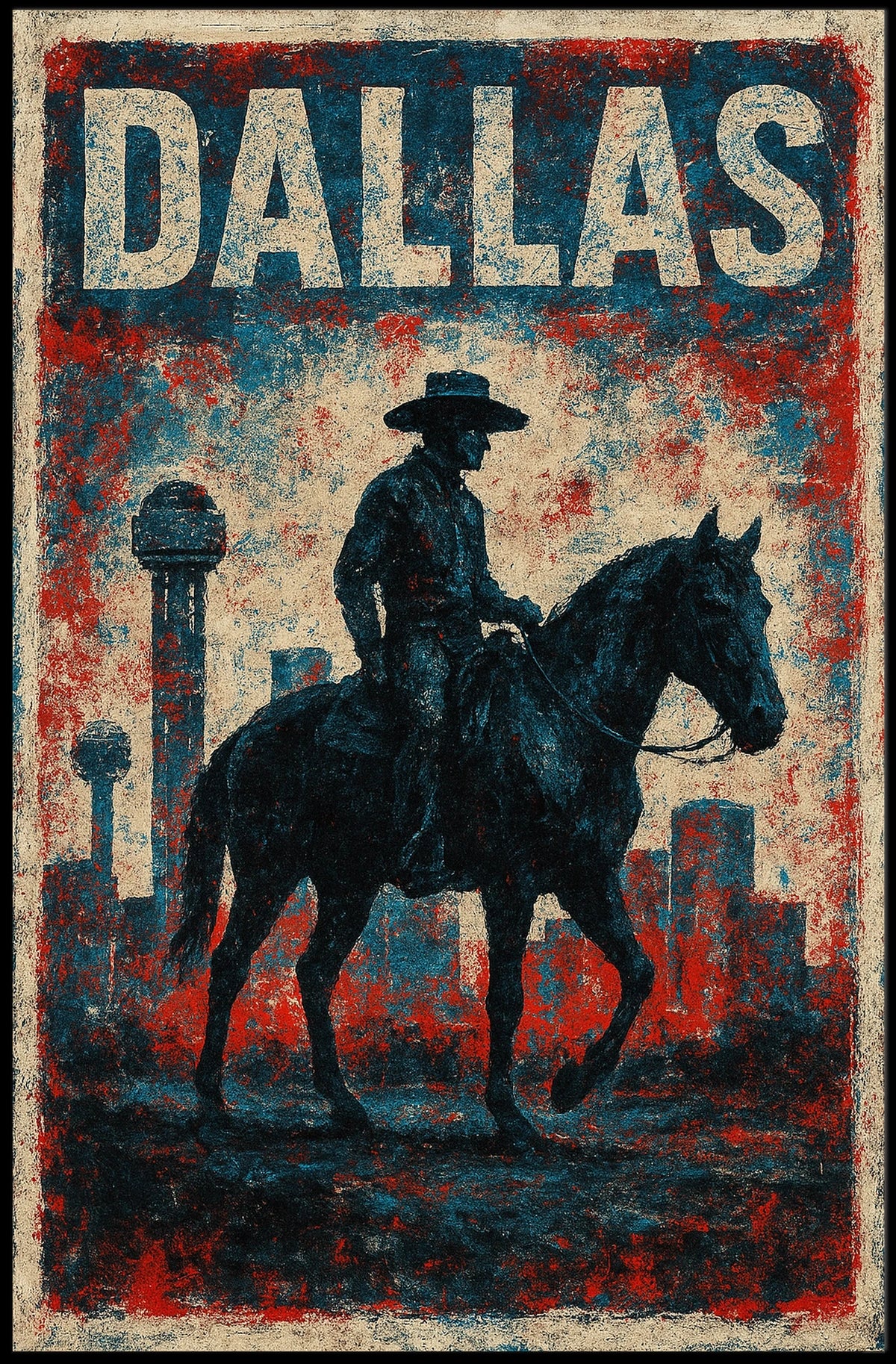 Dallas Cowboy Silhouette Poster