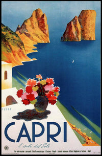 Capri Isola del Sole Travel Poster PosterGoat