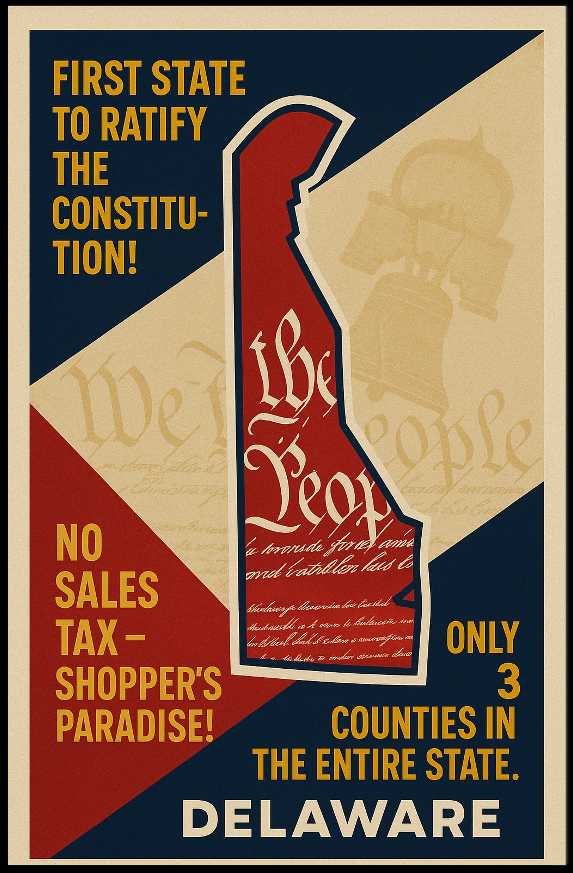 Delaware Constitution Ratification Poster PosterGoat