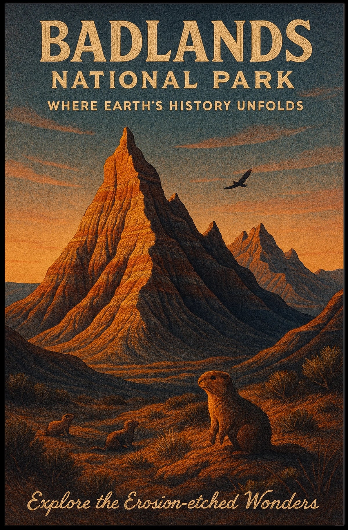 Badlands National Park Poster