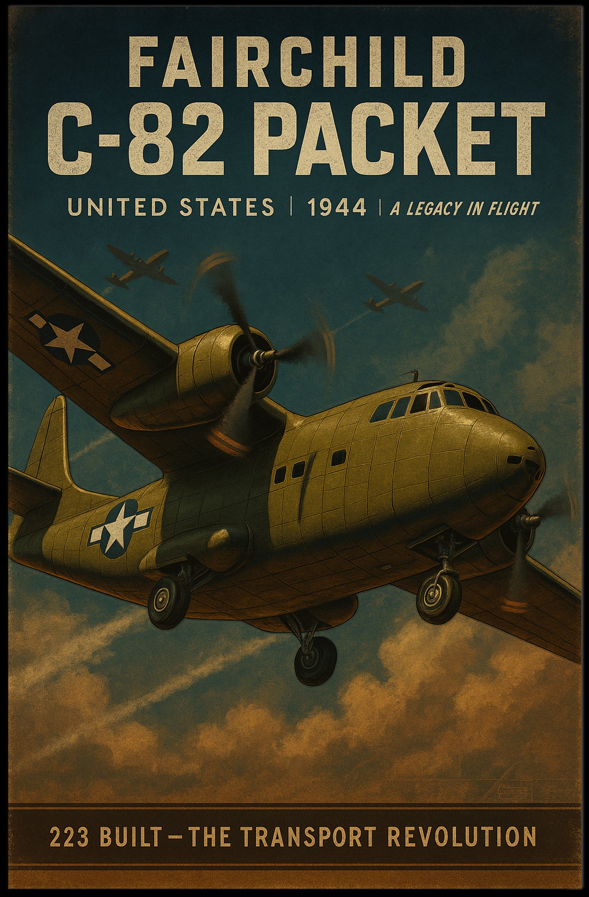 Fairchild C 82 Packet Vintage Poster Print