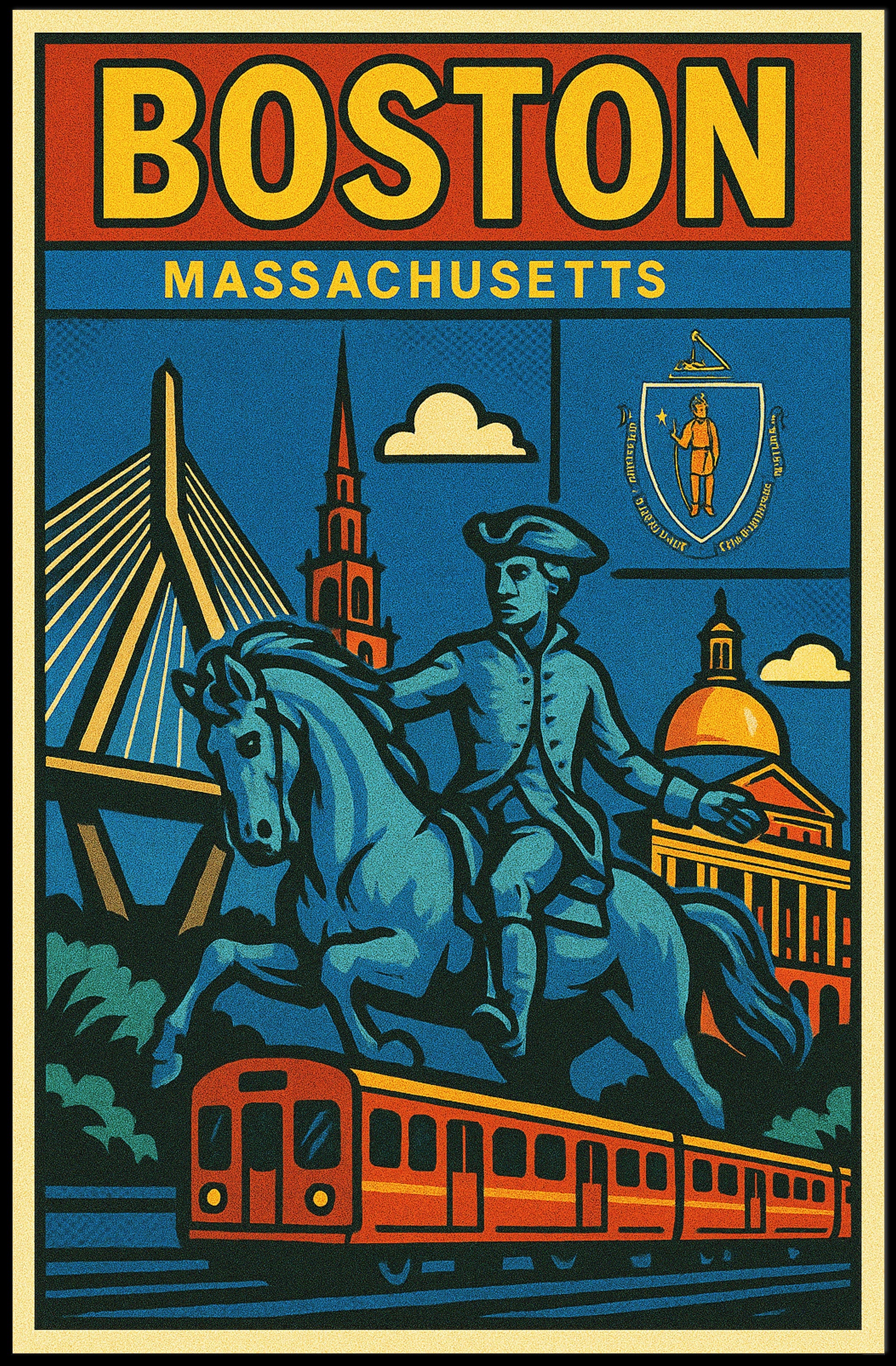 Boston A Celebration of History and Modernity Poster PosterGoat