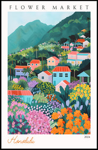 Vibrant Floral Paradise Poster PosterGoat