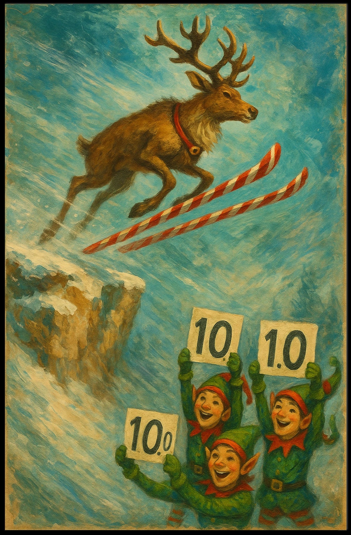 Reindeer Ski Jump Extravaganza Poster
