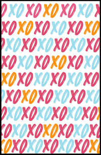 XO Pattern Art Poster with Playful Modern Design PosterGoat