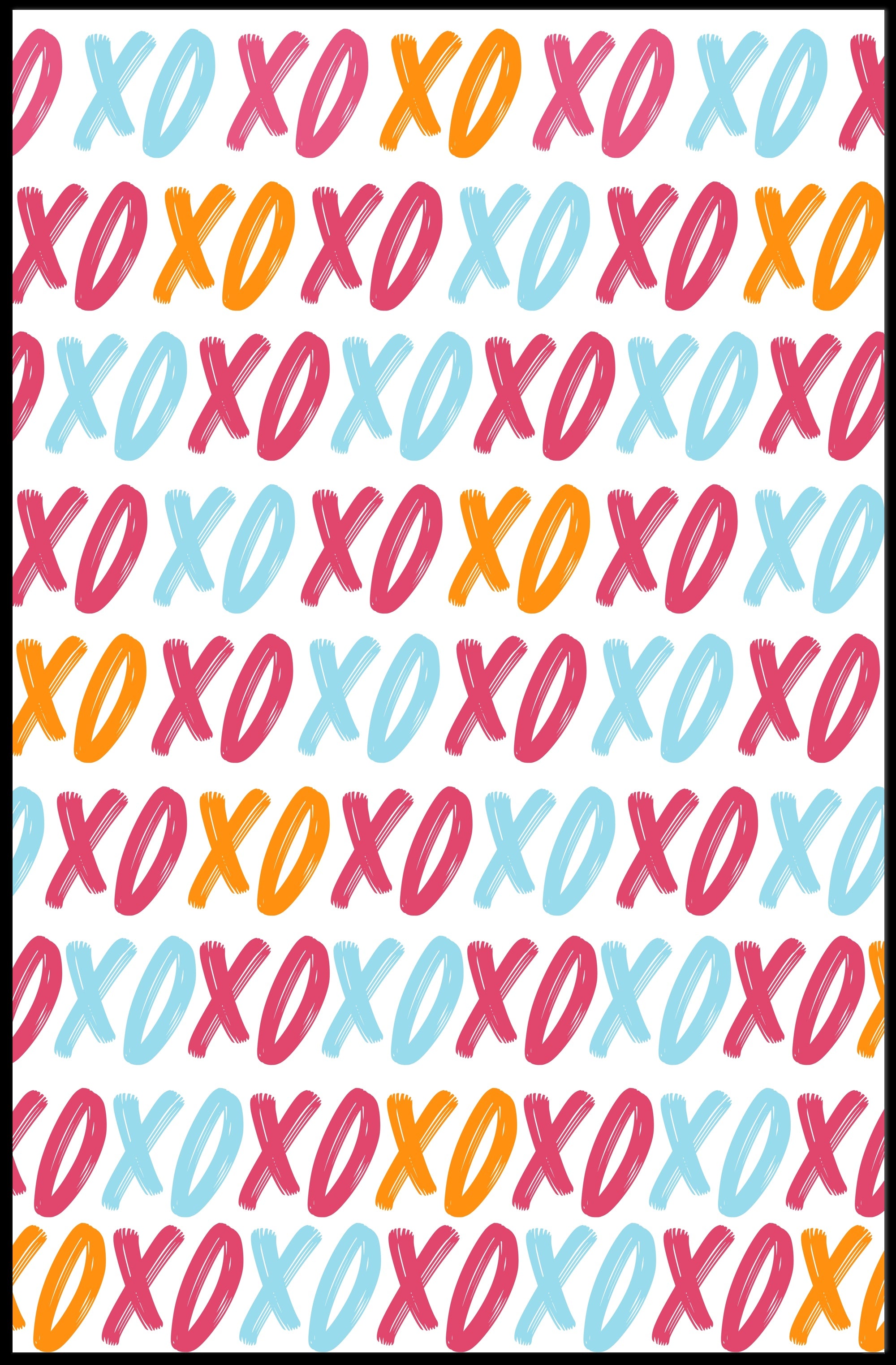 XO Pattern Art Poster with Playful Modern Design PosterGoat