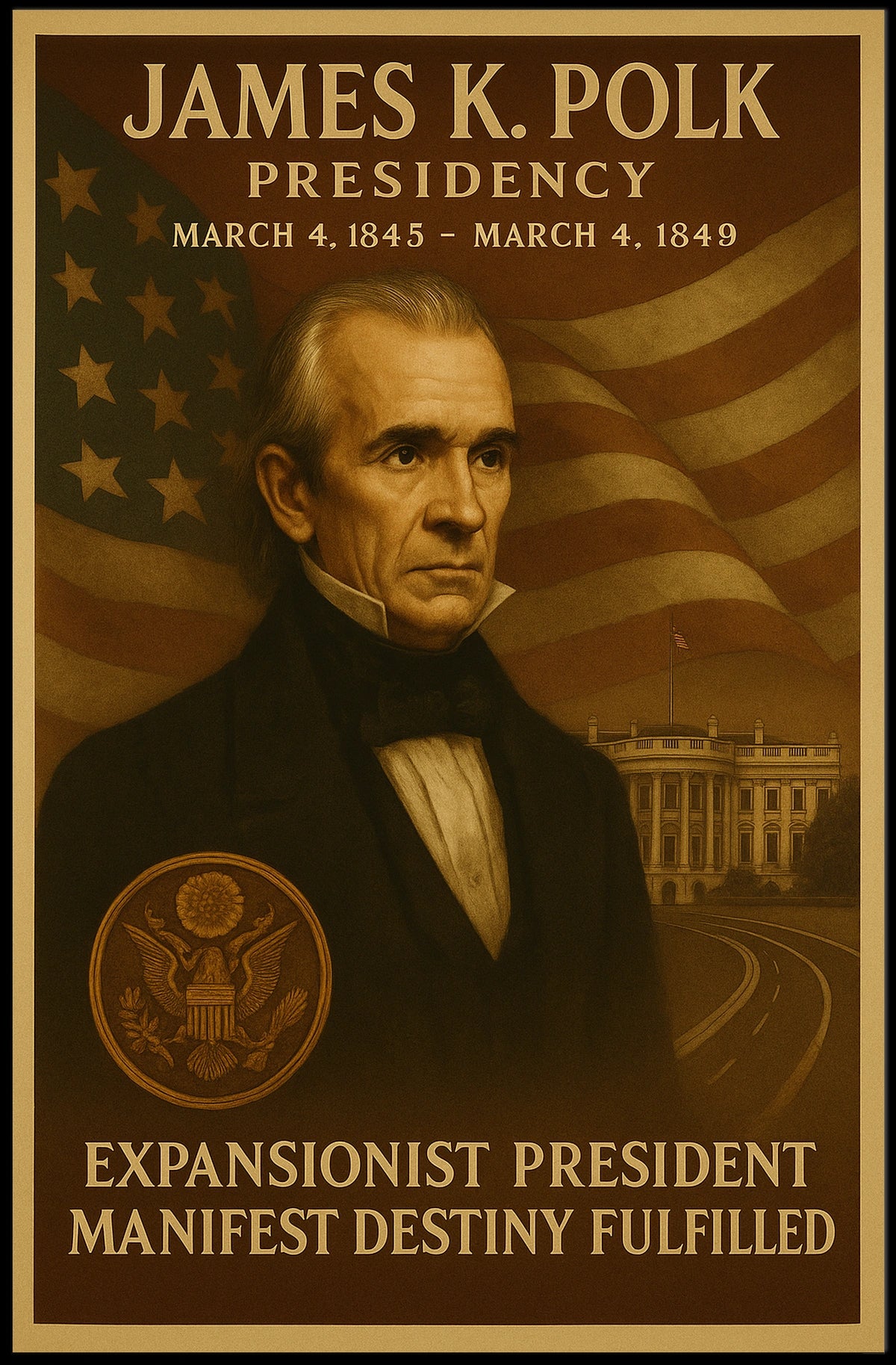 James K. Polk Leadership Historical or Presidential Poster